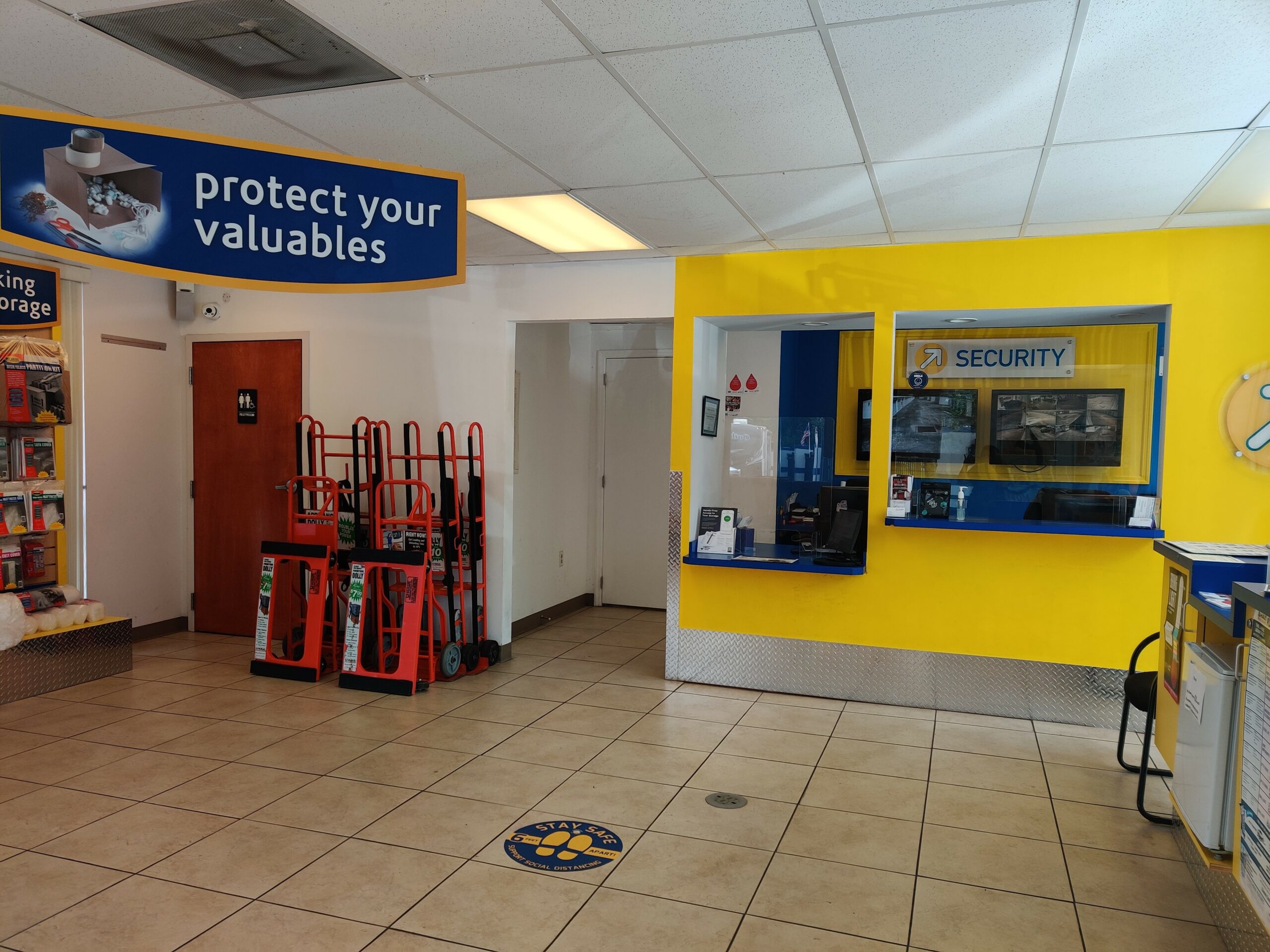 Front desk at Compass Self Storage.