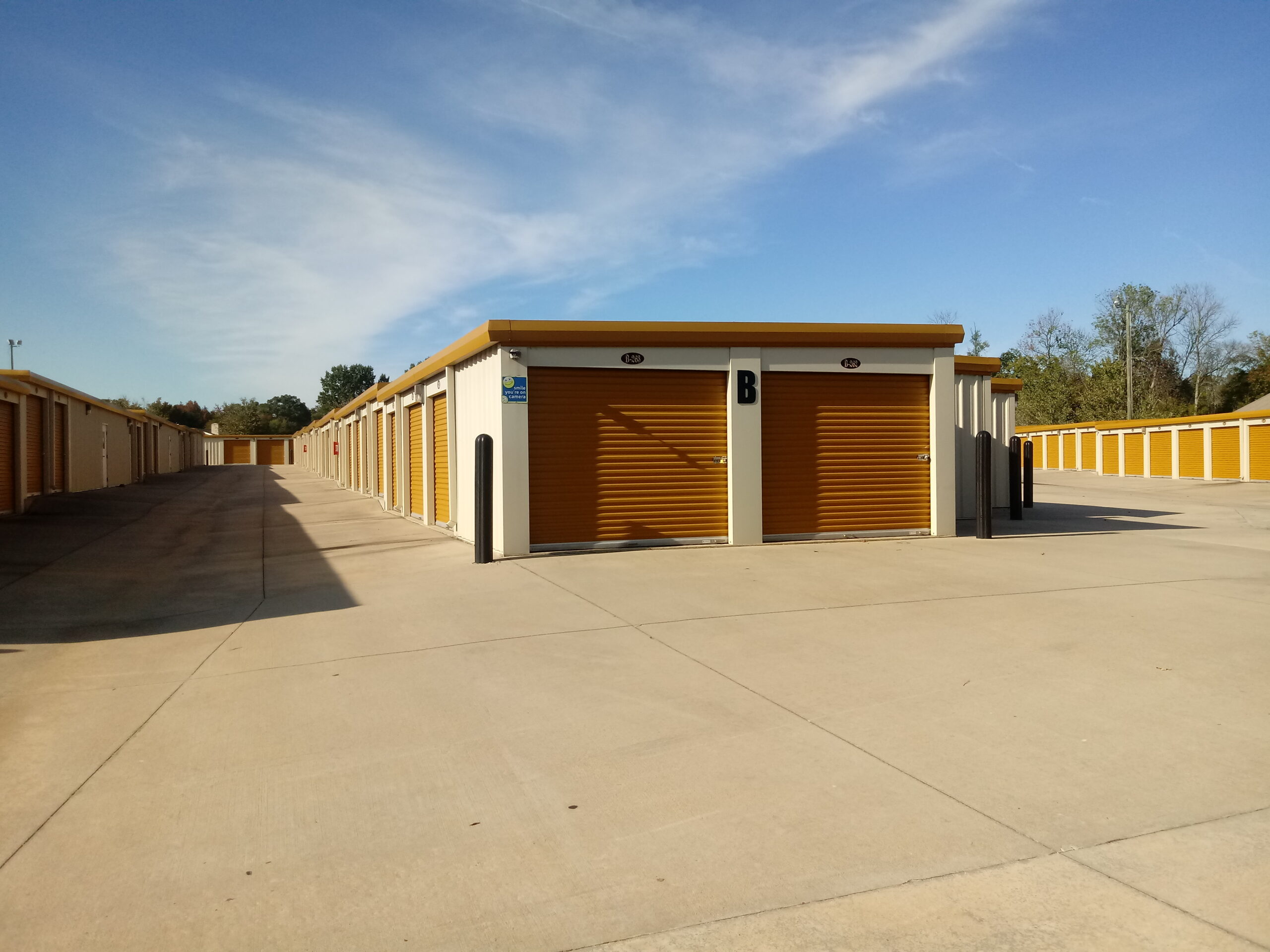 Brown outdoor storage units.