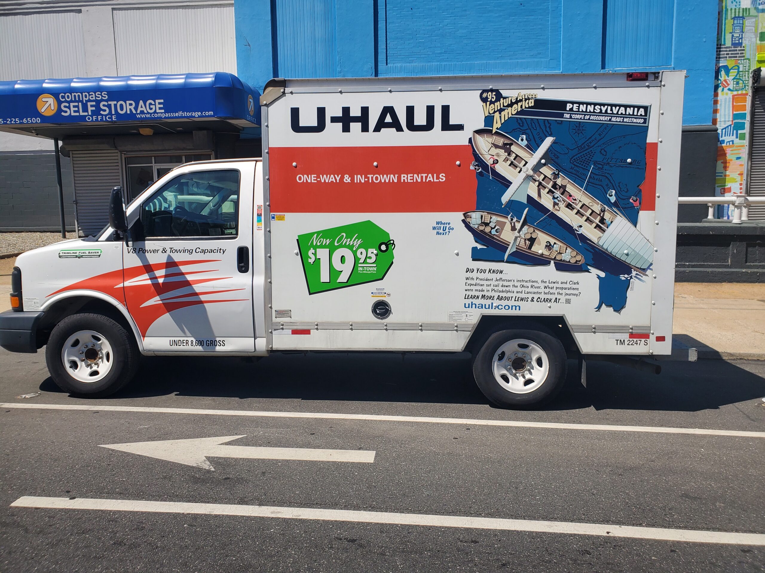 Allegheny Avenue rental moving truck.