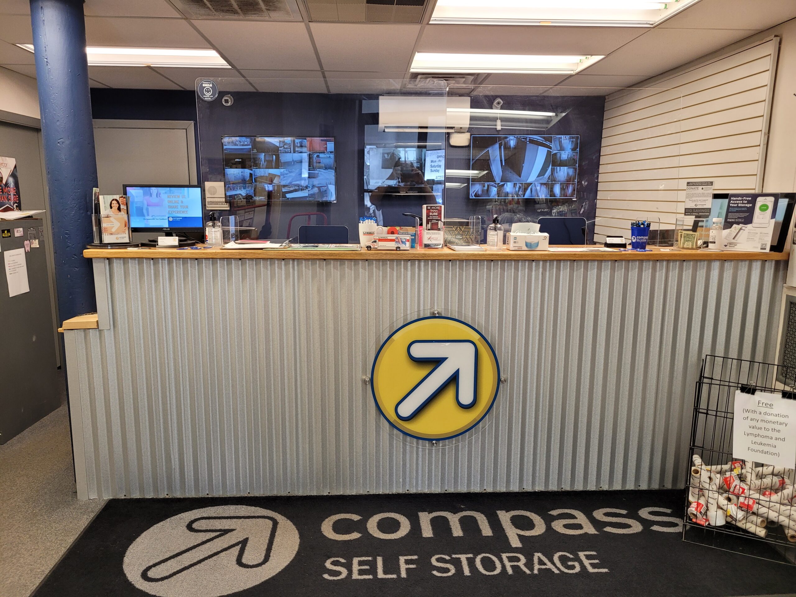 Compass Self Storage front office.