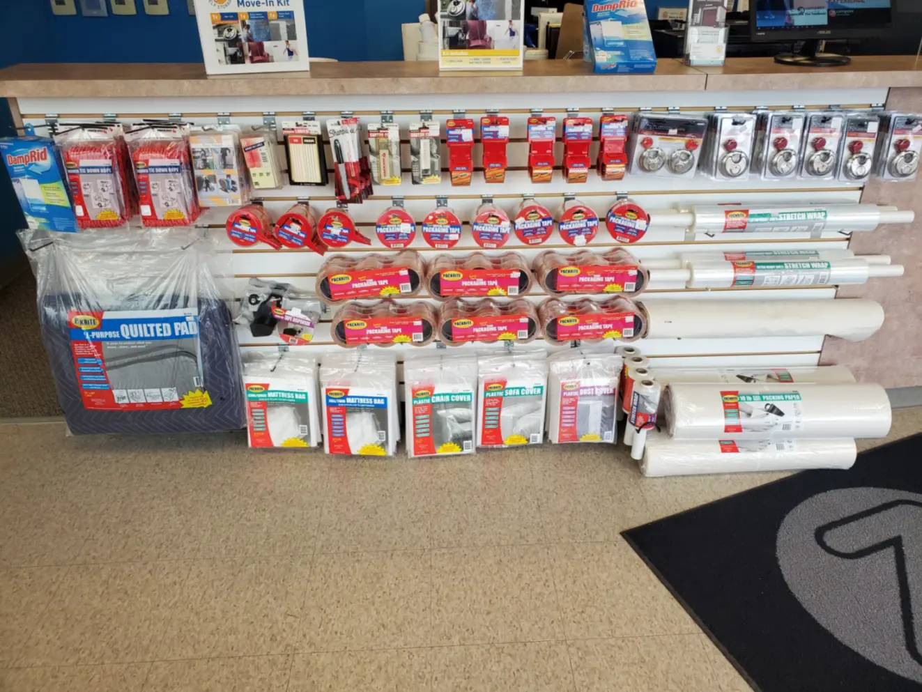 Packing supplies at Compass Self Storage.