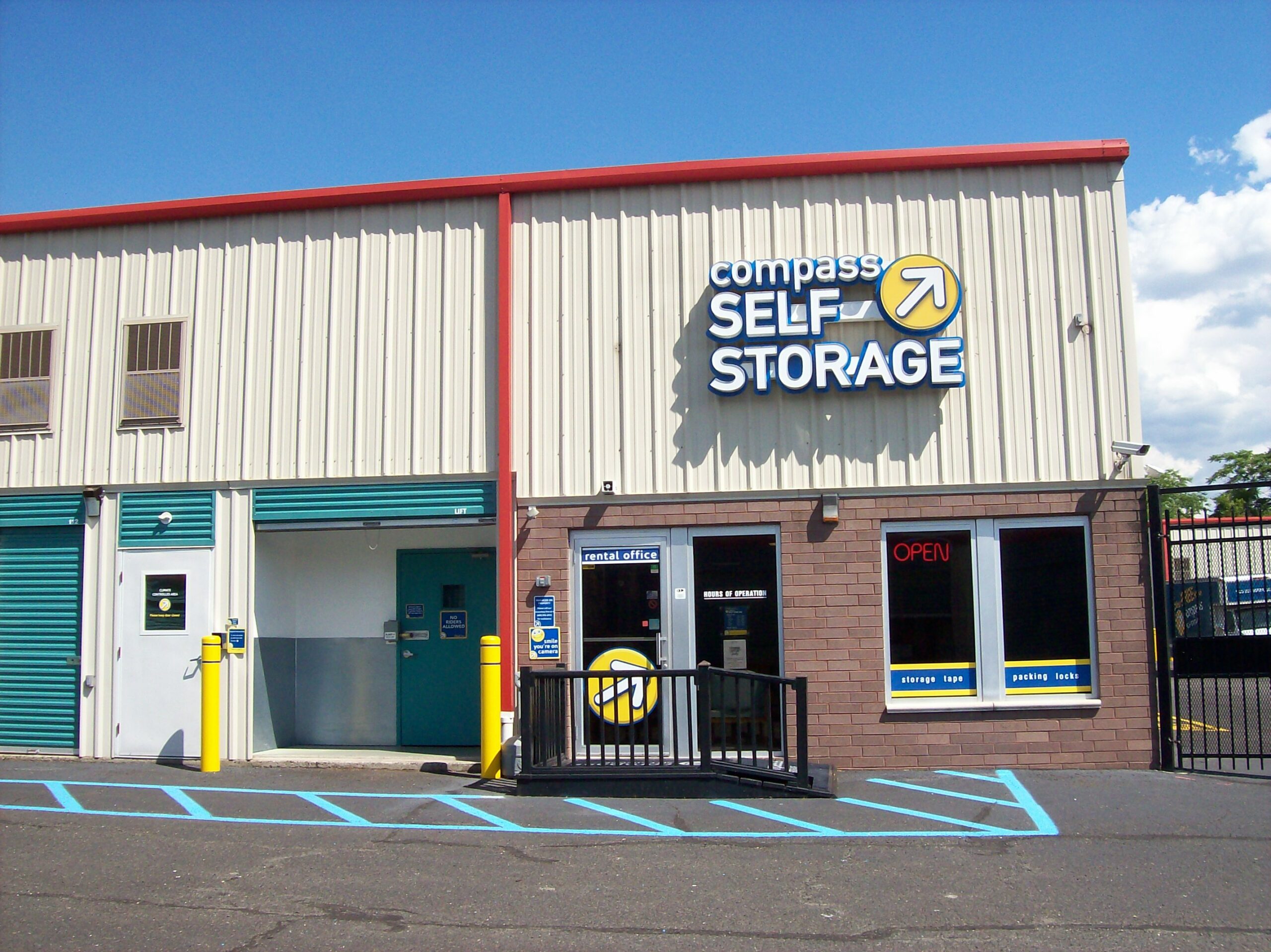 Compass Self Storage rental office.