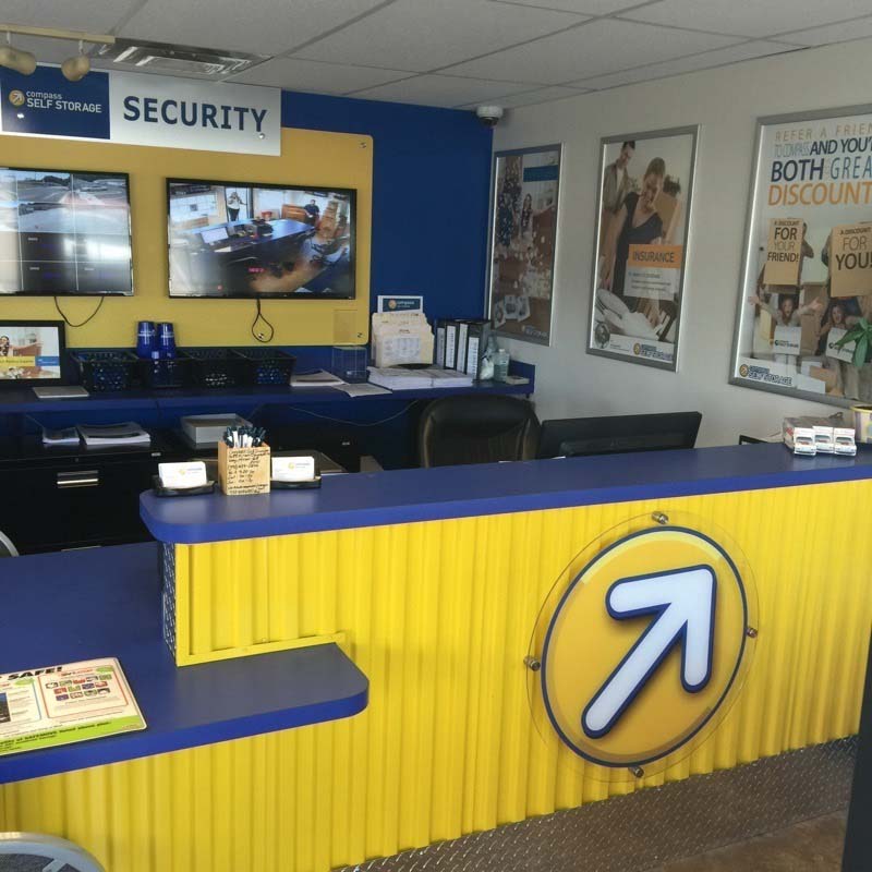 Self storage rental office in Hiram, GA.