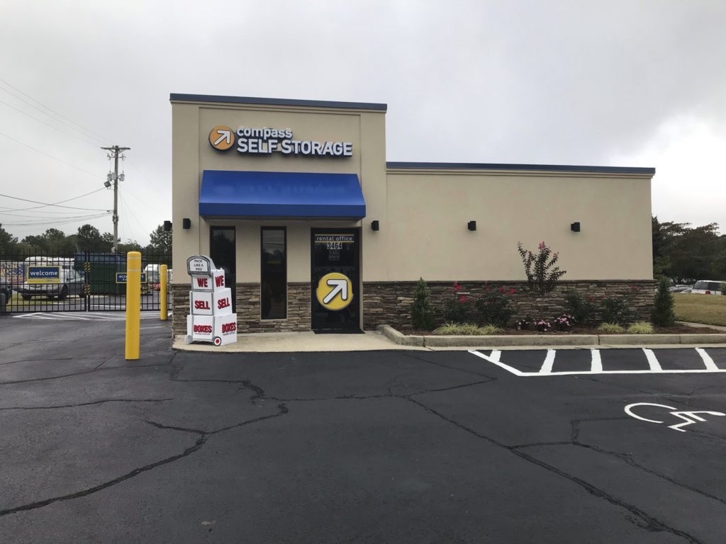Exterior view of Compass Self Storage.