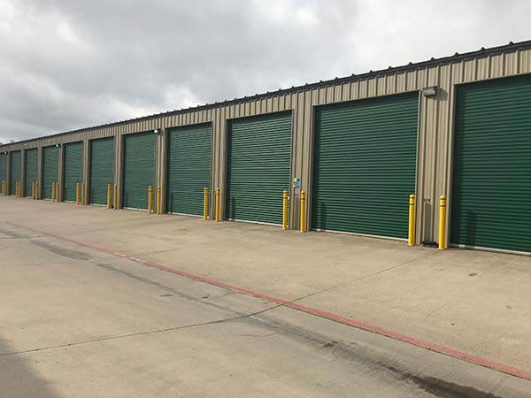 Outdoor storage units in Fate, TX.