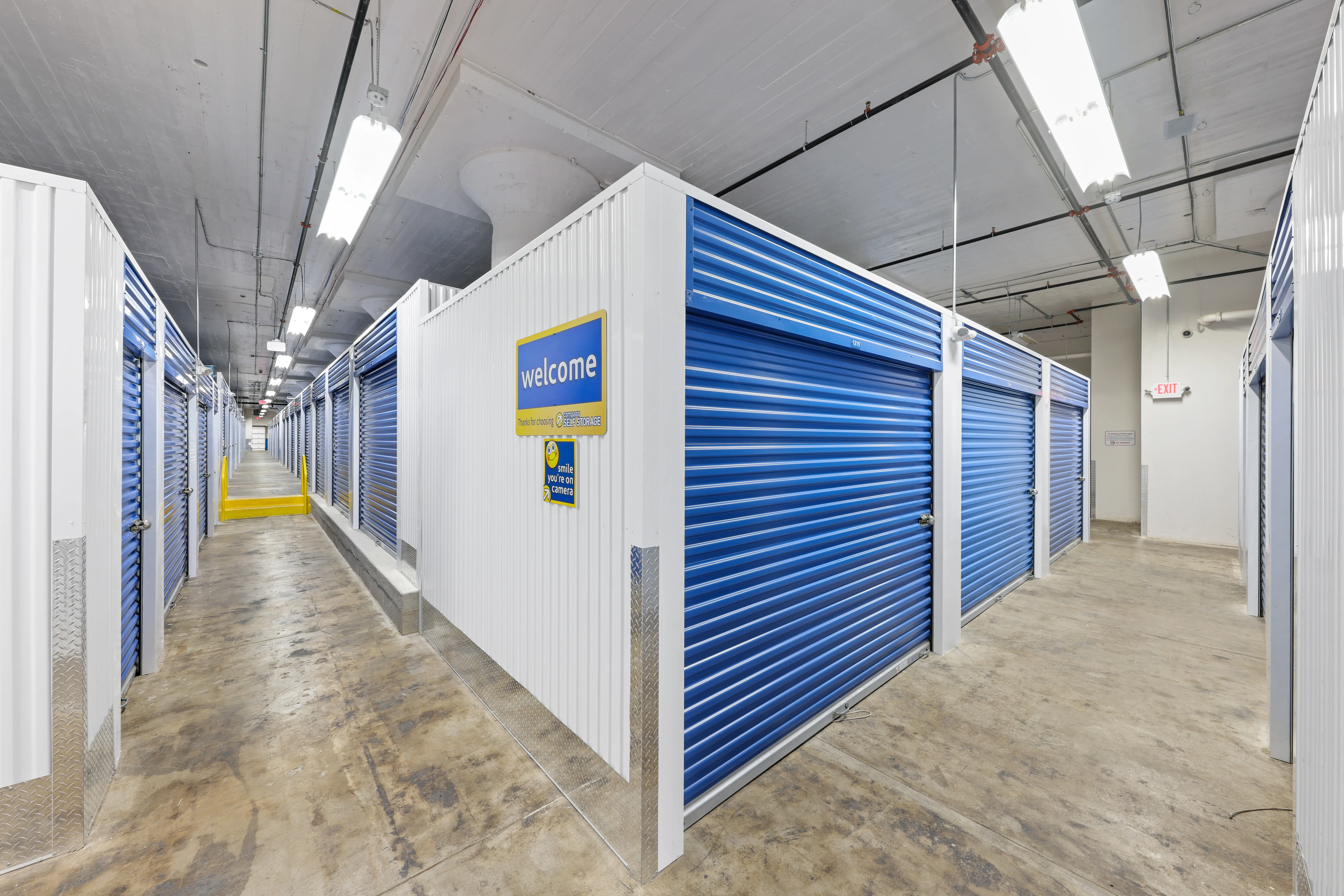 Indoor units at Compass Self Storage.