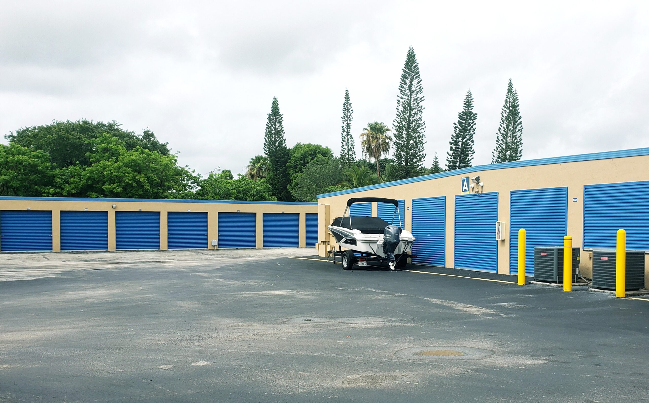 Exterior self storage units at a Compass Self Storage in Florida City, FL.
