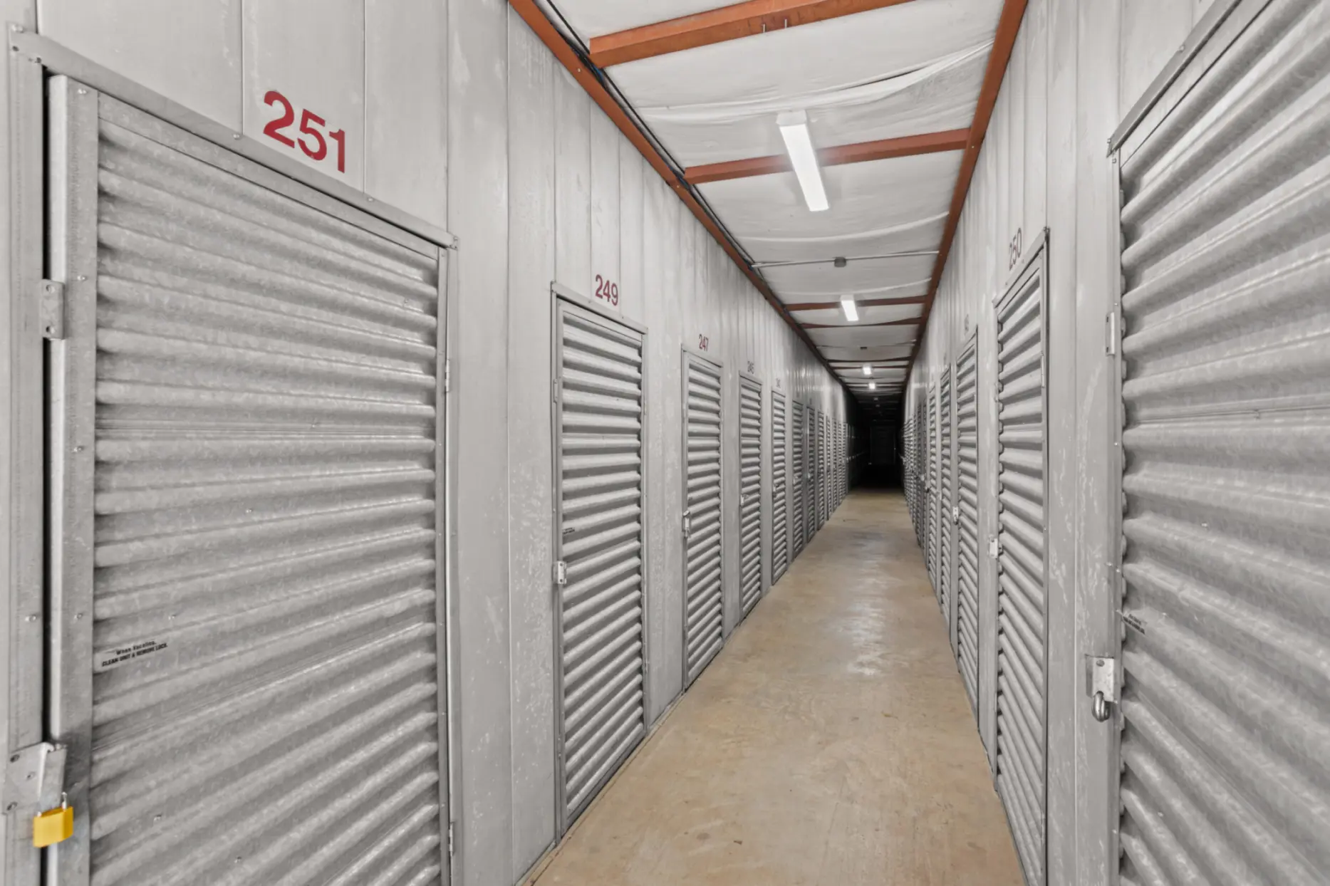 Indoor units at Compass Self Storage.