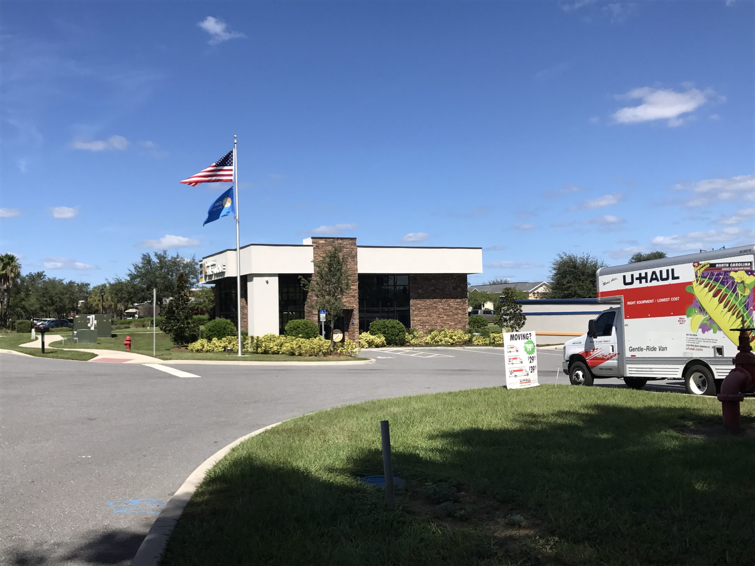 Office building from road point of view.