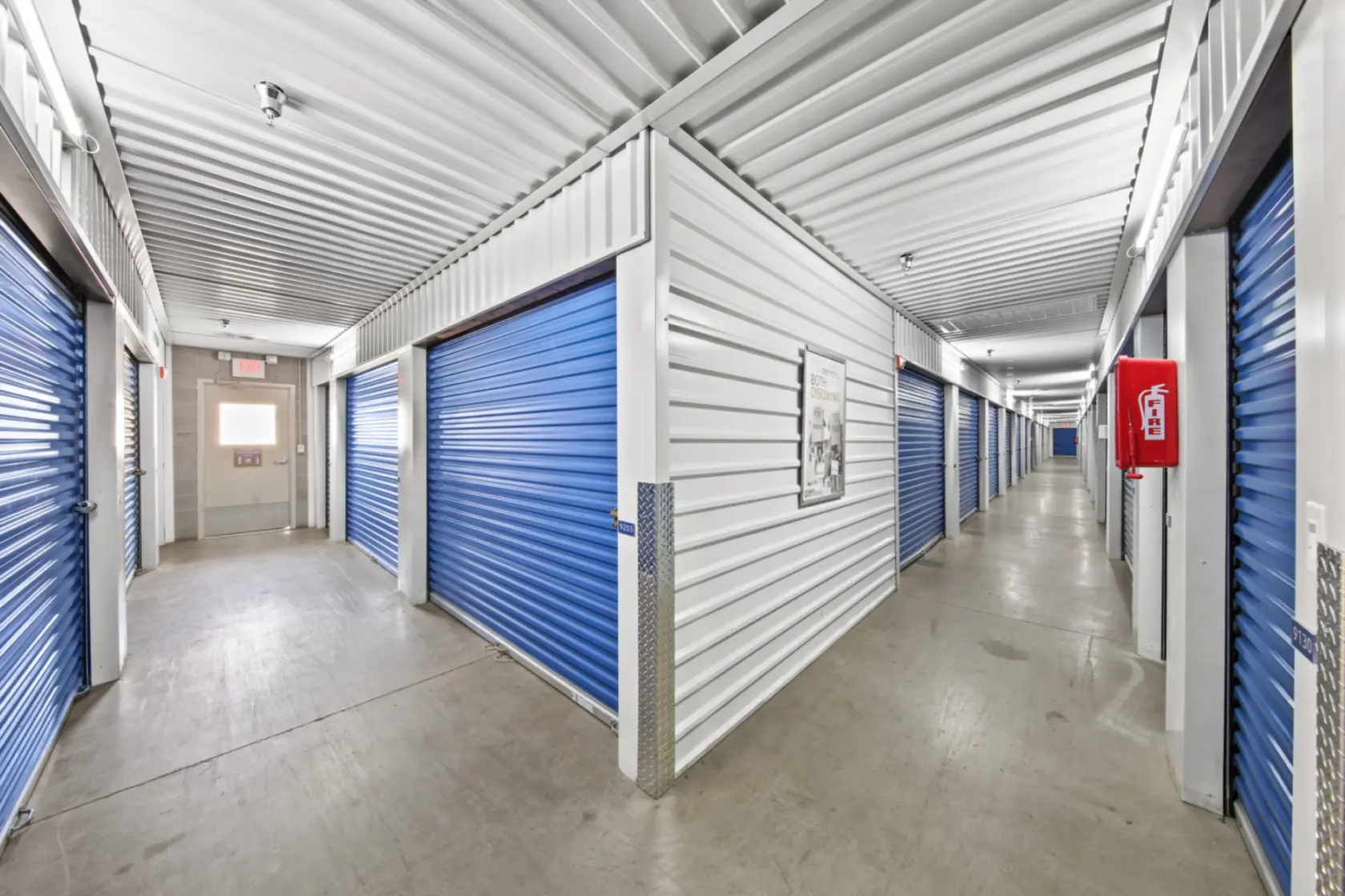 Indoor units at Compass Self Storage.