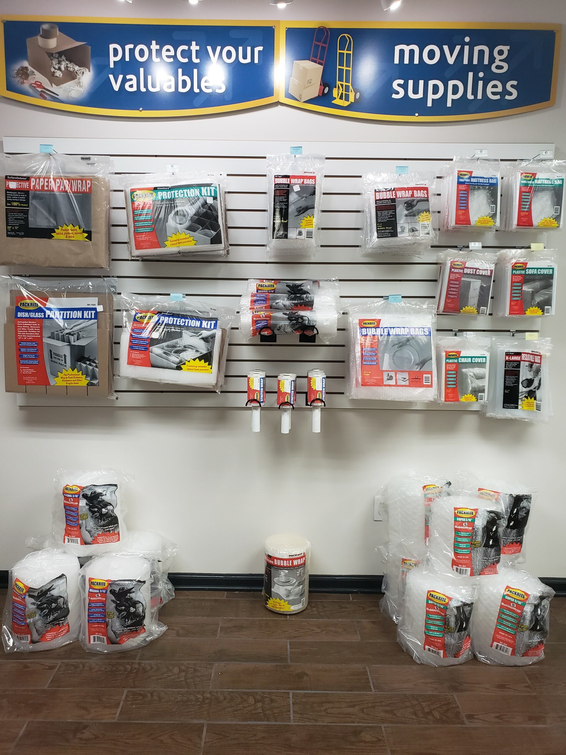 Packing supplies at Compass Self Storage in McDonough, GA.