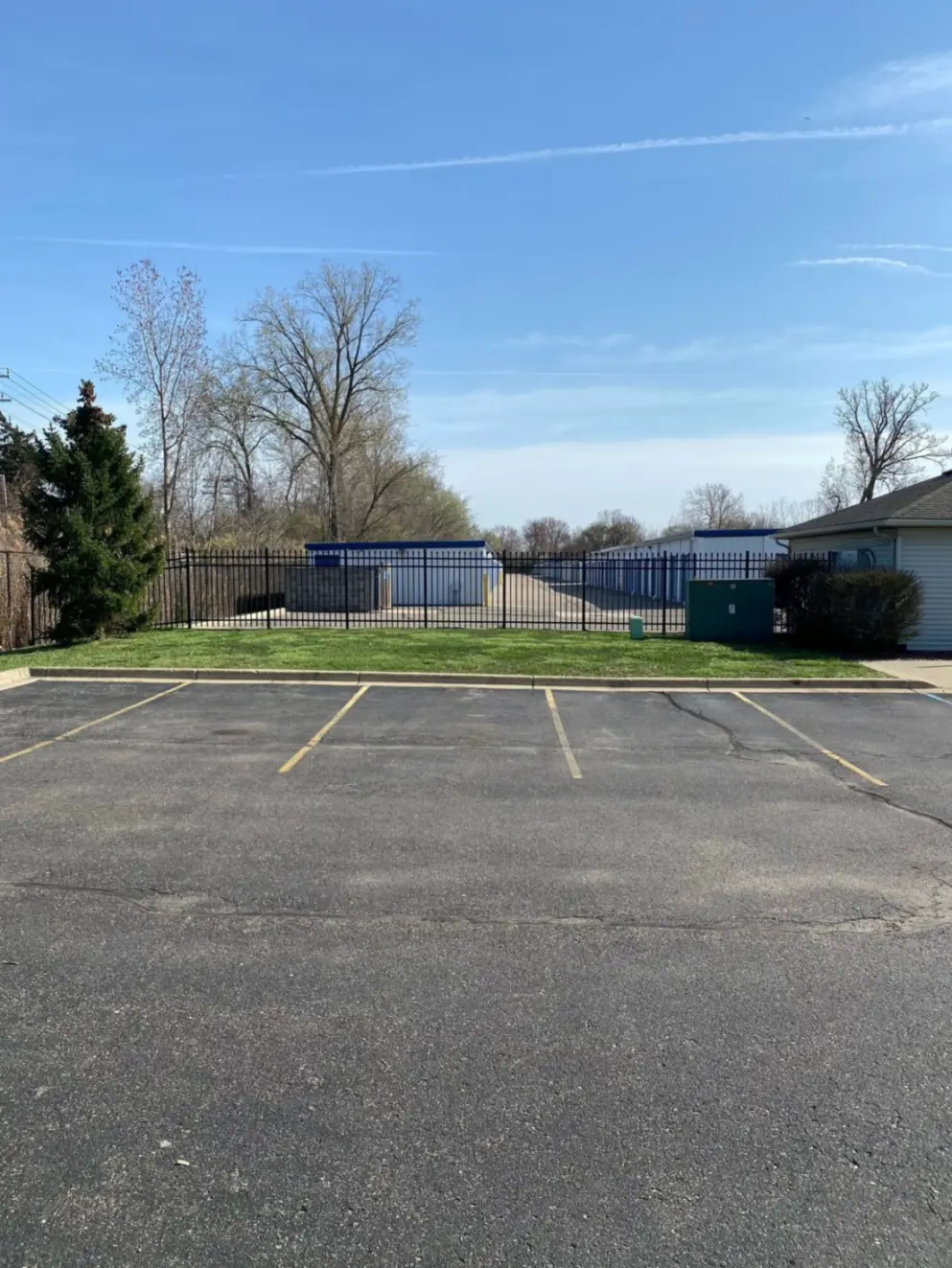 Empty parking lot.