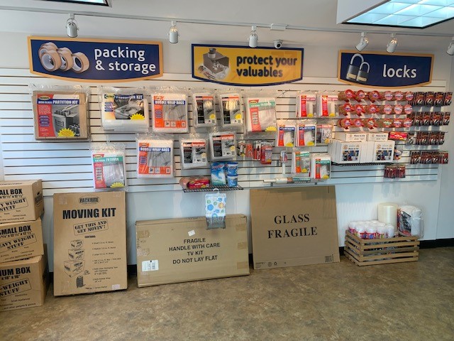 Packing supplies at Compass Self Storage.