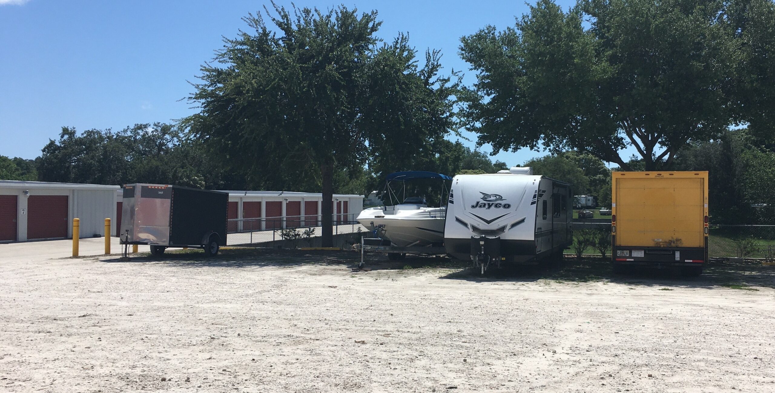 RV and trailer parking at Compass Self Storage.