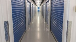 Interior hallway of Compass Self Storage facility.