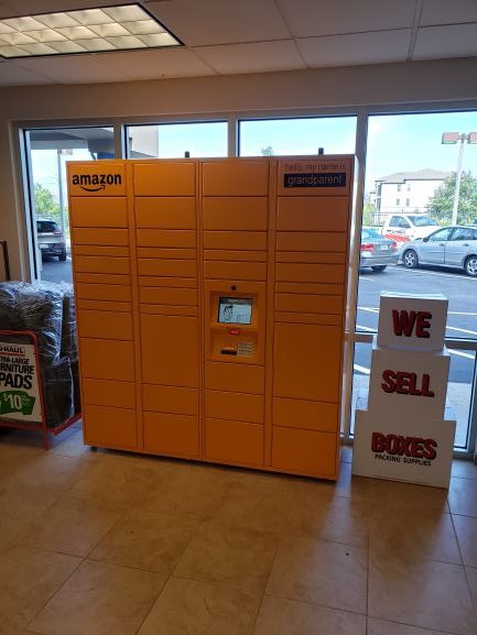 Amazon locker at a Compass Self Storage facility in Sarasota, FL