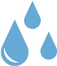 Graphic of raindrops.