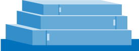 Graphic of stacked boxes.