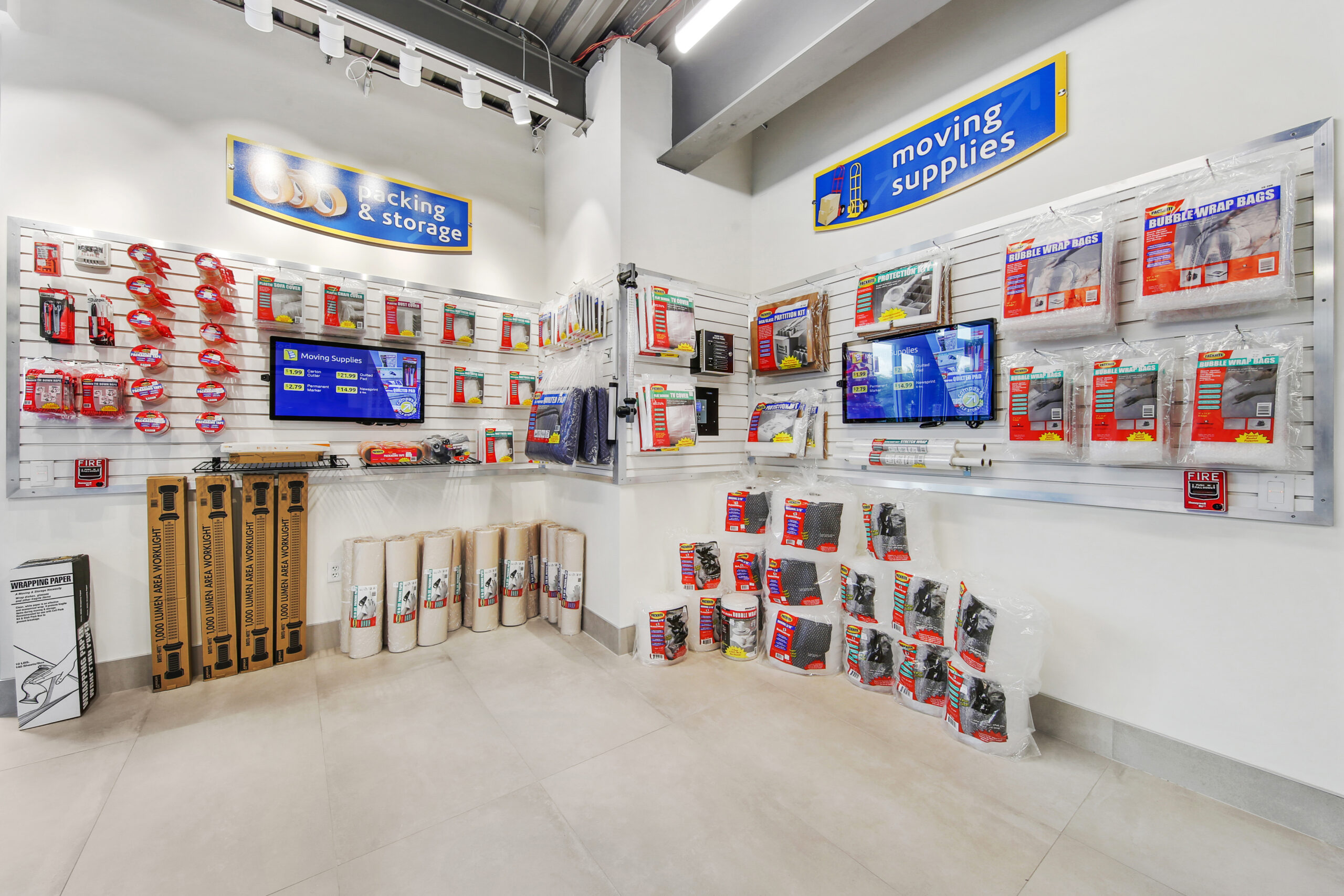 Retail area at Compass Self Storage.