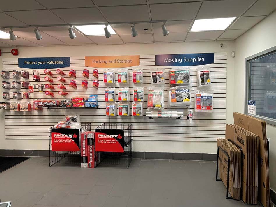 Packing supplies at Compass Self Storage.