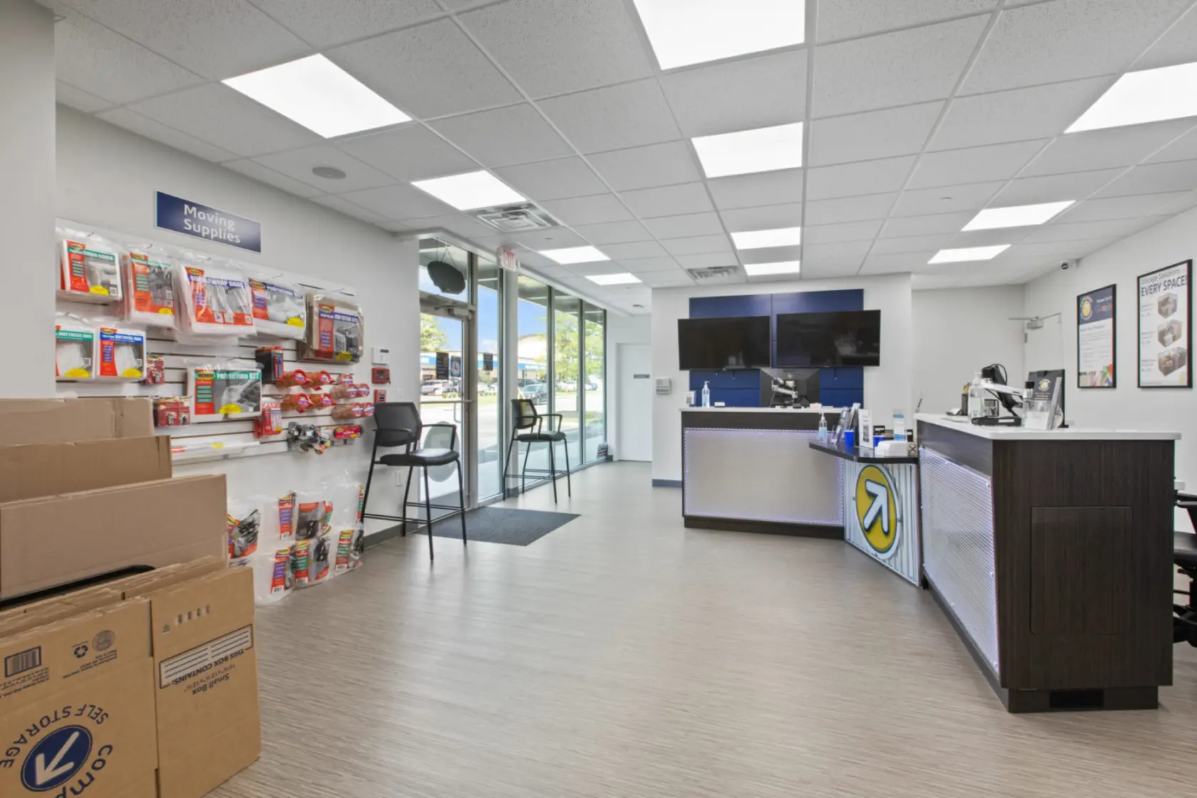 Facility office at Compass Self Storage.