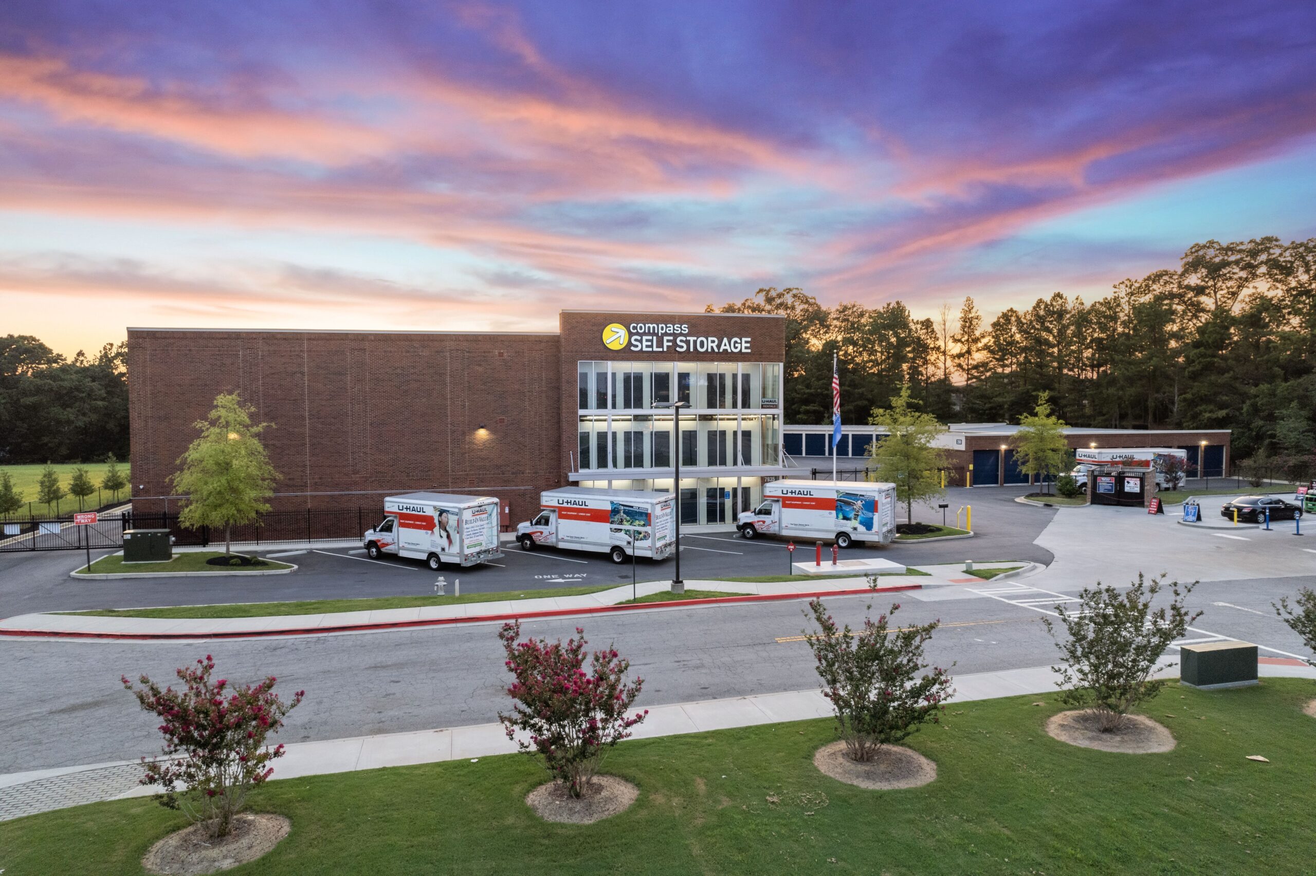 Exterior view of Compass Self Storage.