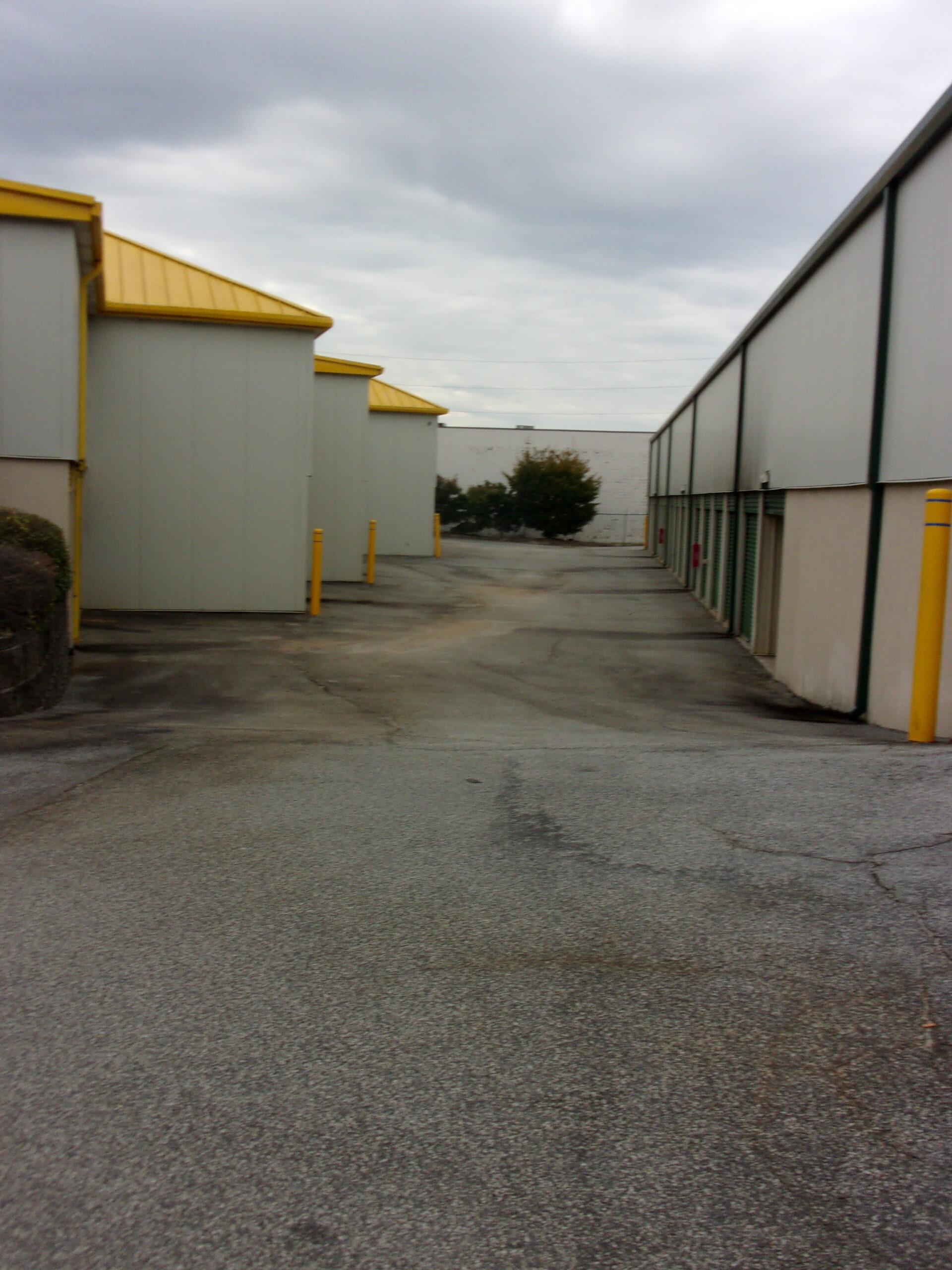 Drive-up units at Compass Self Storage.