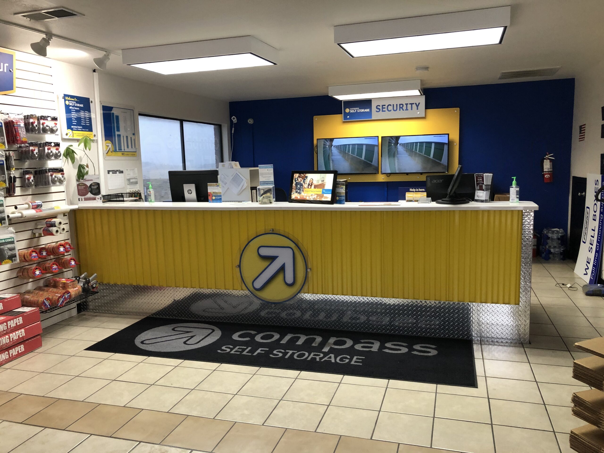 Rental office at Compass Self Storage in Fort Worth.