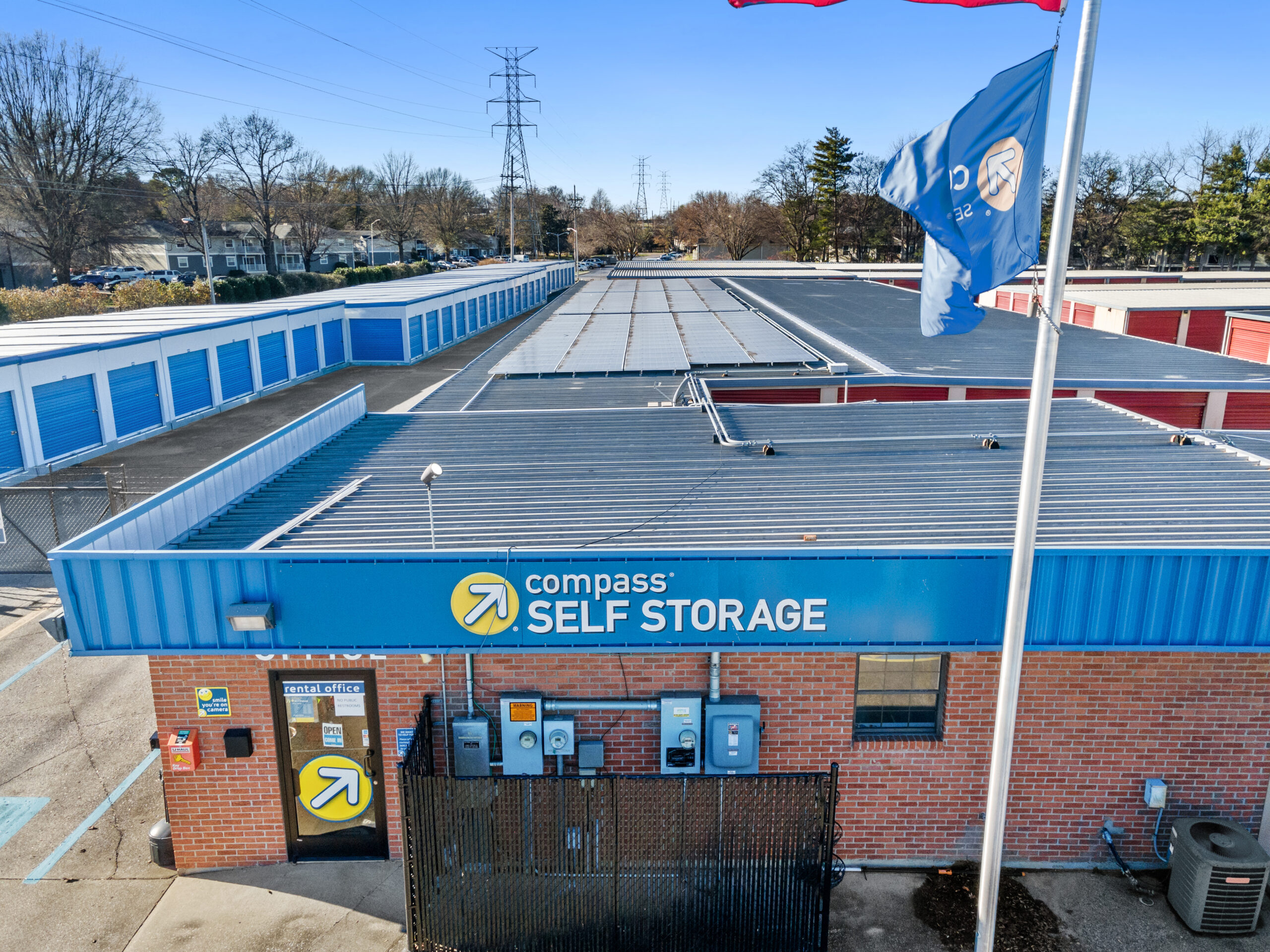 Rental office building at Compass Self Storage.