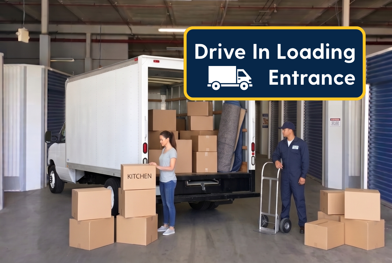 This is the Drive In Loading entrance at Compass Self Storage in Philadelphia, PA