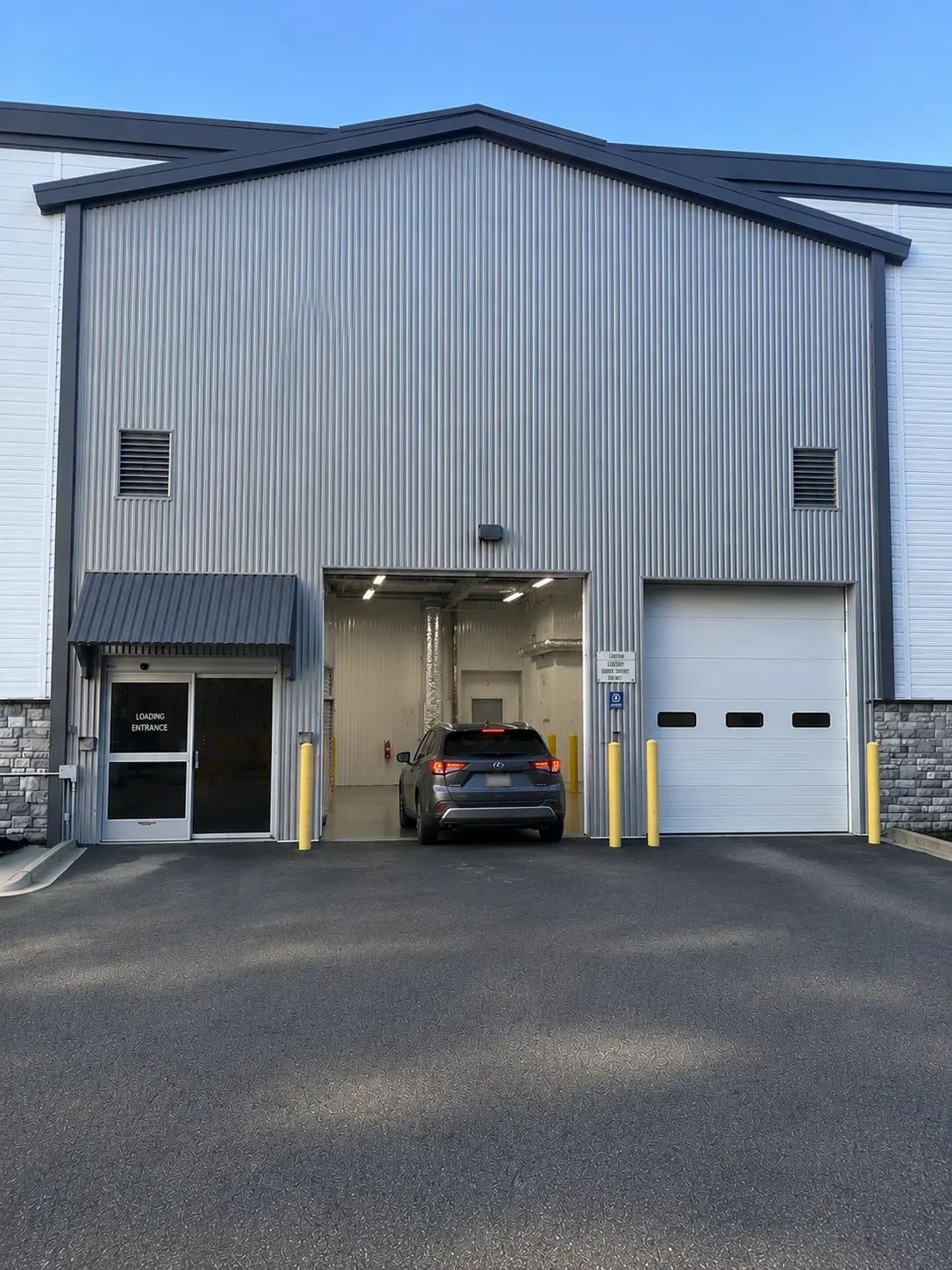 Exterior of drive up storage unit at Myrtle Beach, SC storage facility. 
