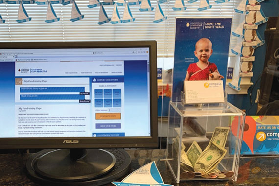 Donation box for fundraiser. 