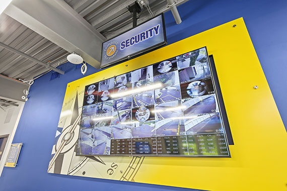 Security footage at Compass Self Storage.